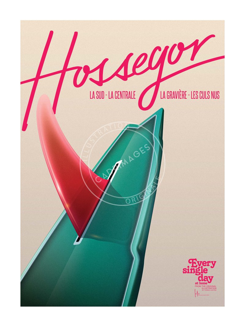 Affiche d'Hossegor, la Dérive