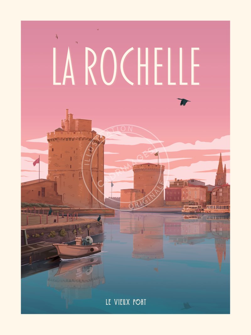 Affiche de La Rochelle, le Vieux Port