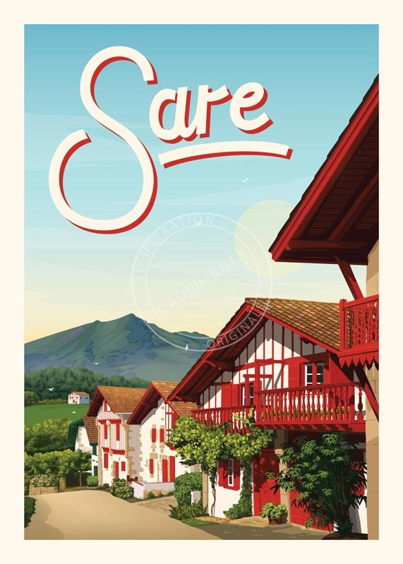 Affiche du Pays-Basque, Sare
