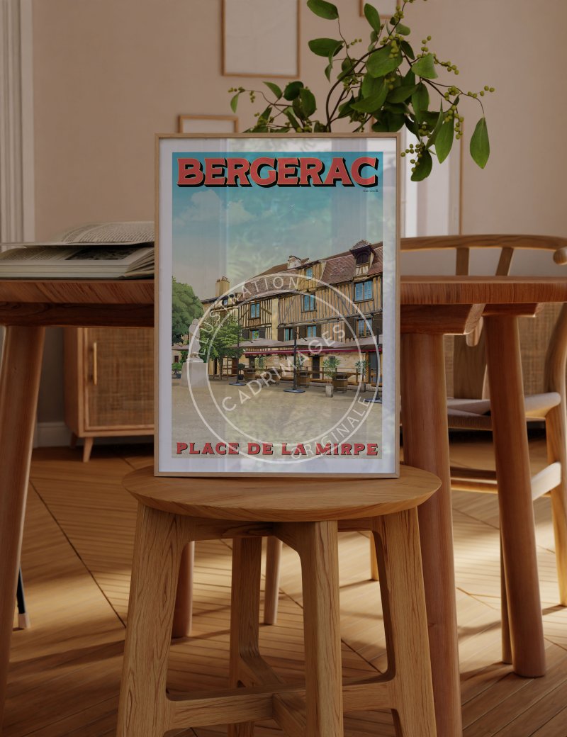 Affiche de Bergerac, la place de la Mirpe