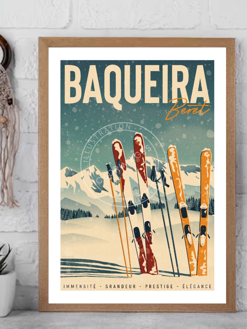 Affiche des Pyrénées, Baqueira