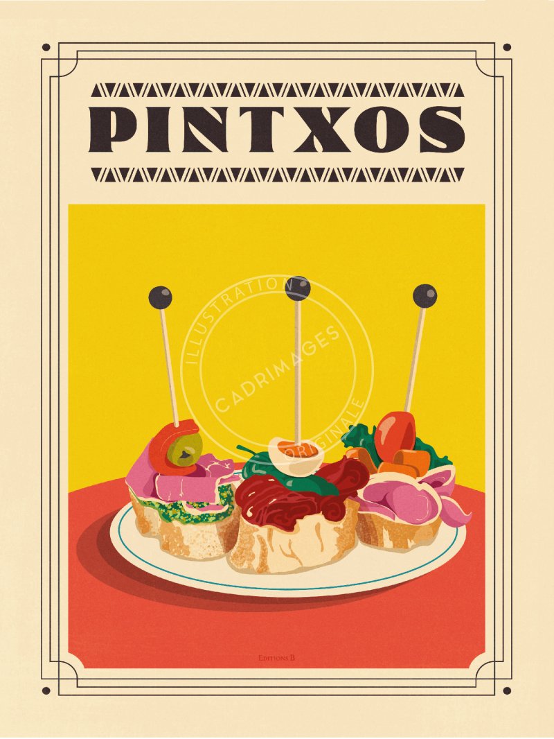 Affiche culture, les Pintxos