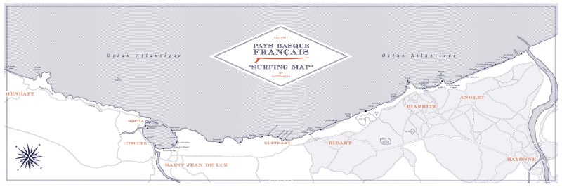 Affiche Surfin Map