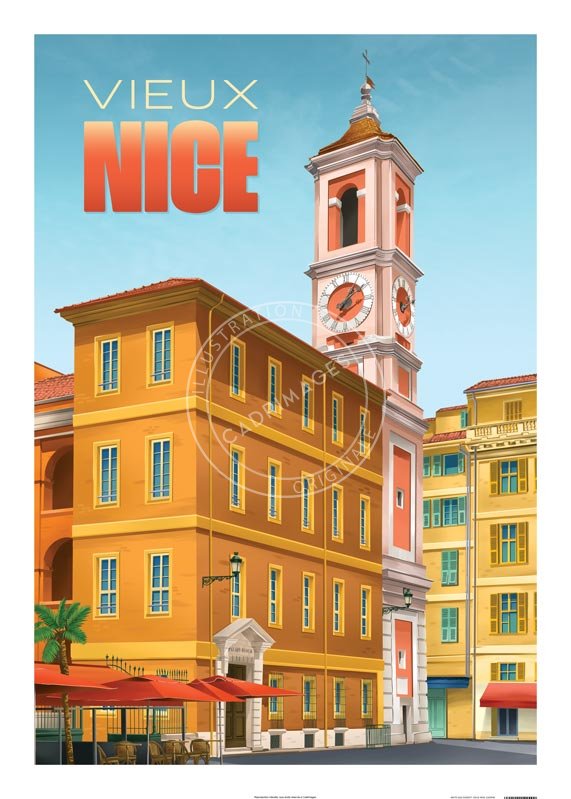 Affiche de Nice, le vieux Nice