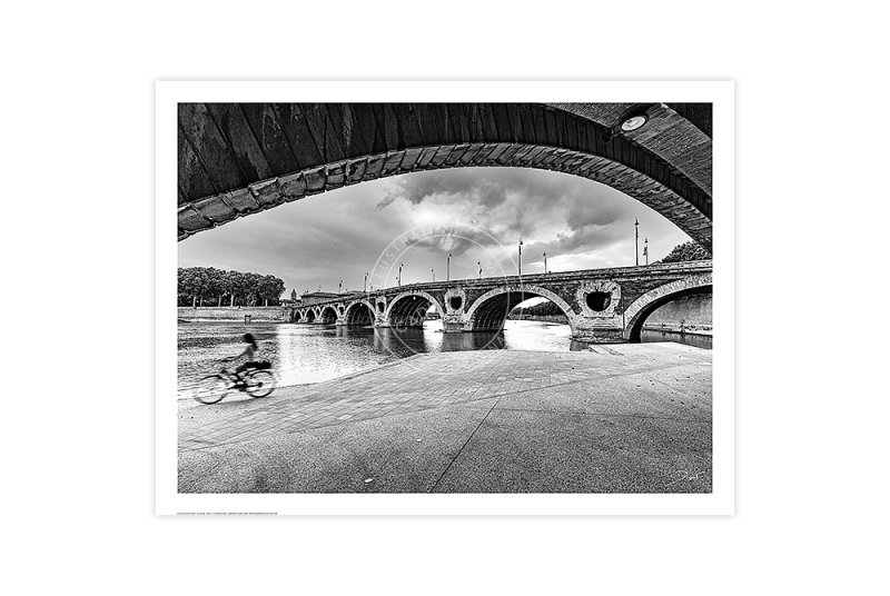 Photographie Sous Le Pont St Pierre, Toulouse, noir et blanc