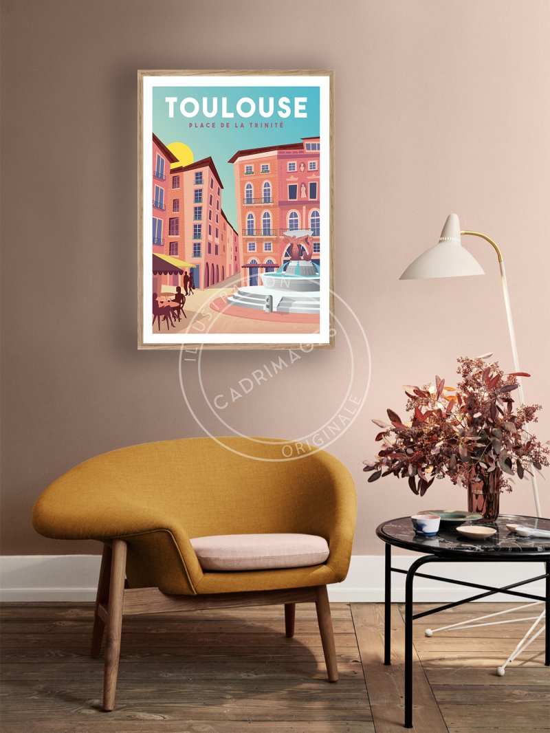 Affiche Pop de Toulouse, Place de la Trinité