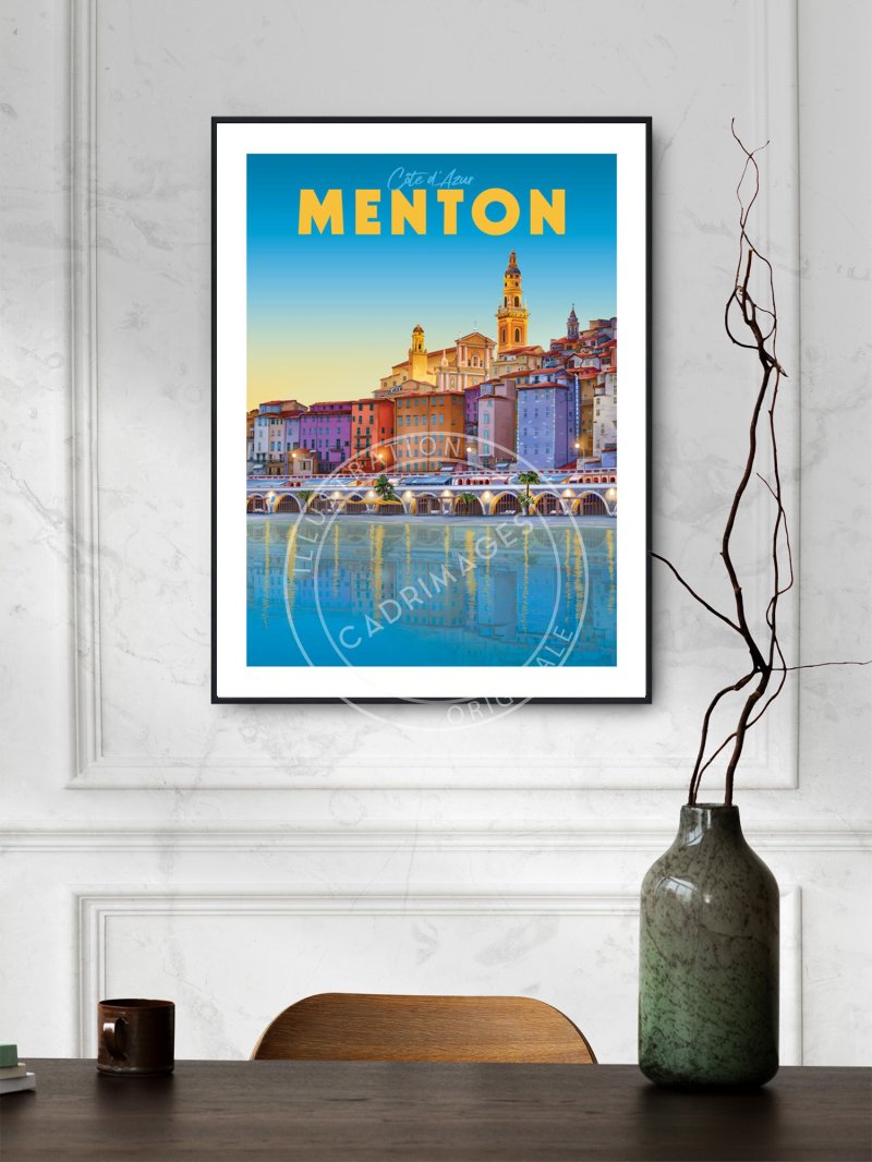 Affiche de Menton, la ville