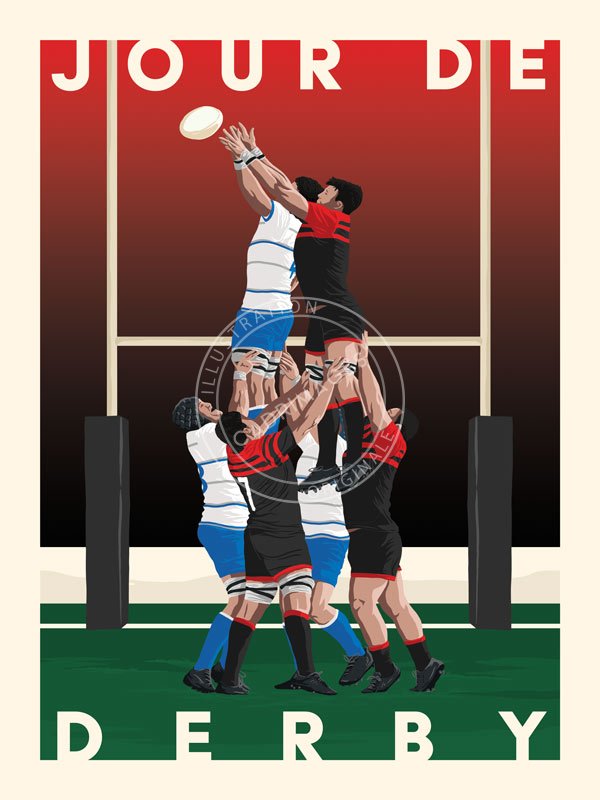 Affiche de rugby, Derby Toulouse-Castres