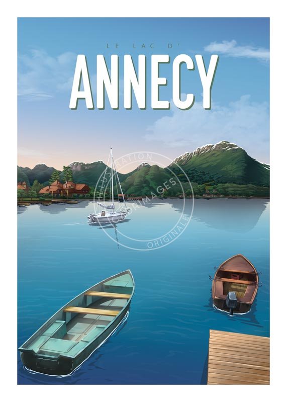 Affiche d'Annecy, le lac