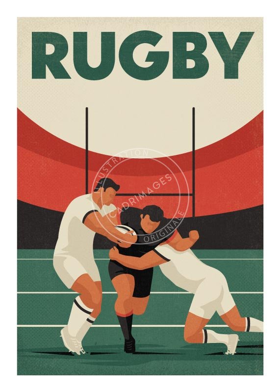 Affiche de rugby, Toulouse by Emu
