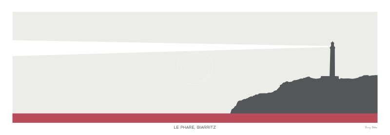 Affiche de Biarritz, Le Phare Minimaliste
