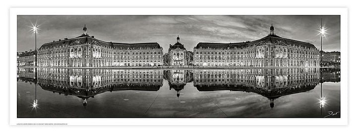 Photographie La Place de la Bourse, Bordeaux, noir et blanc