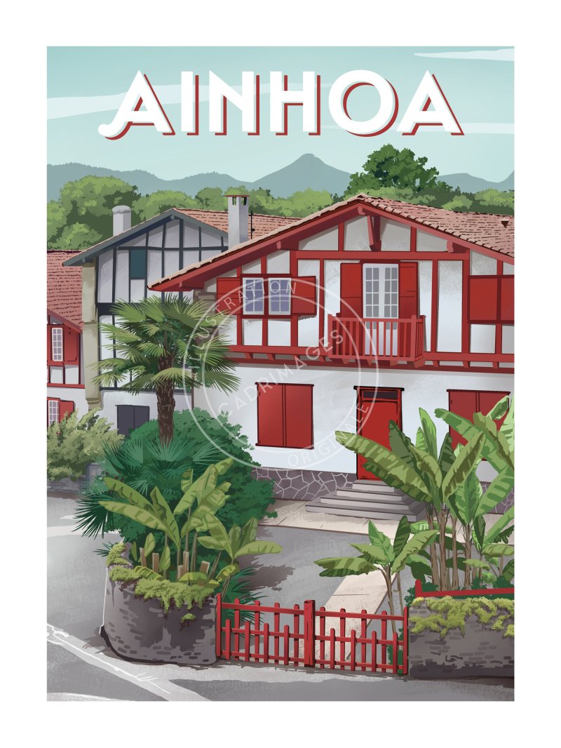 Affiche du Pays Basque, Ainhoa