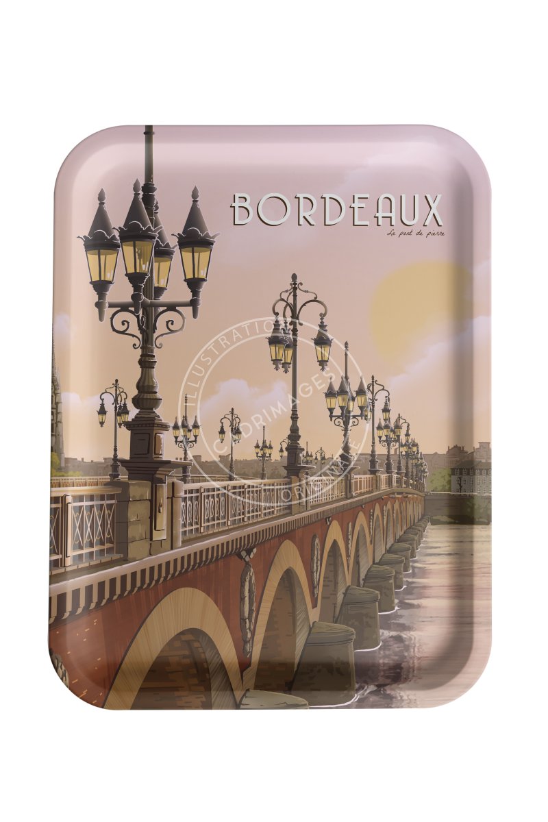 Plateau Bordeaux pont de pierre ensoleillé