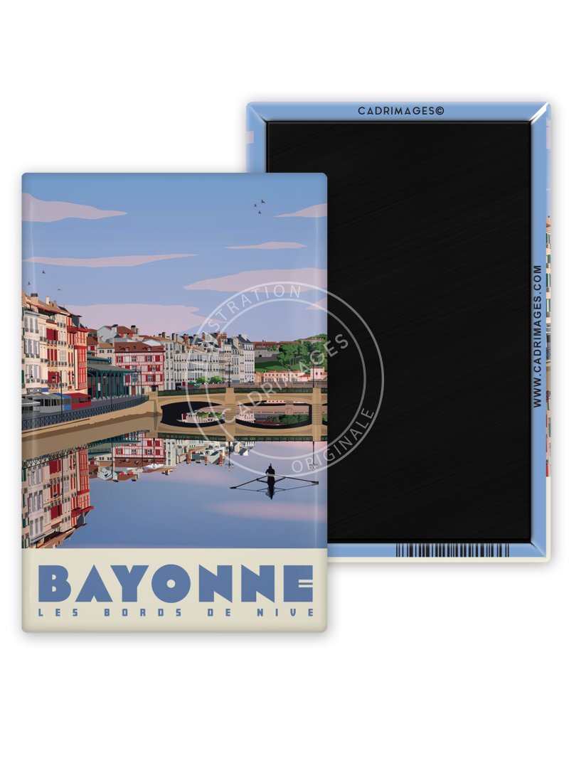 Magnet de Bayonne, bords de Nive