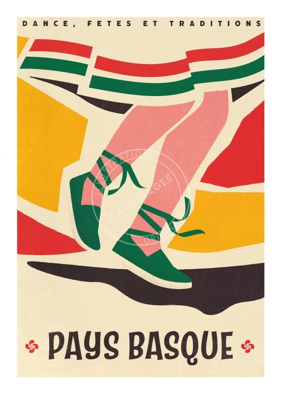 Affiche du Pays-Basque, Danse basque
