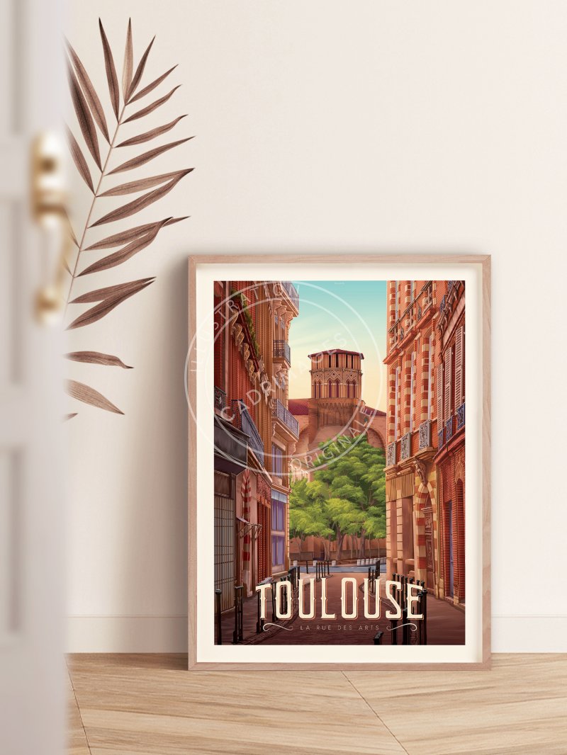 Affiche de Toulouse, la rue des Arts
