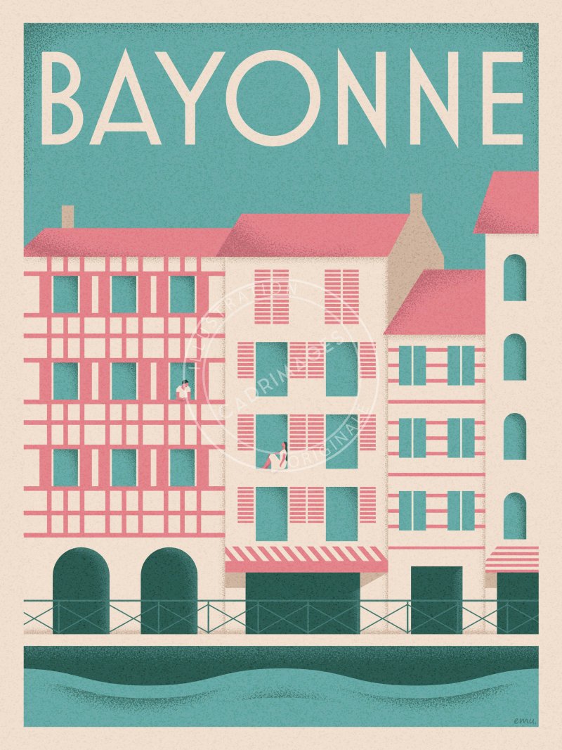 Affiche Vintage de Bayonne