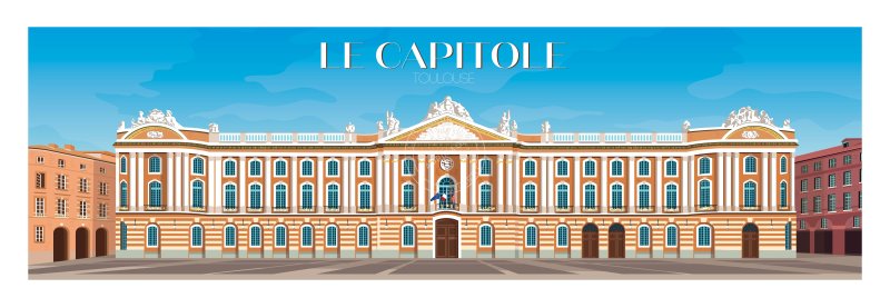 Affiche de Toulouse, Panorama du Capitole