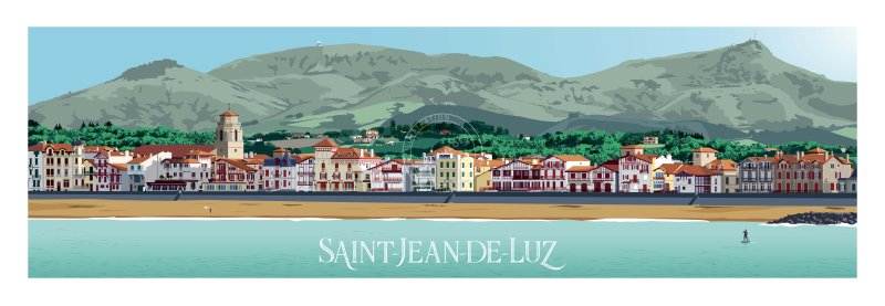 Affiche Panoramique de Saint Jean de Luz