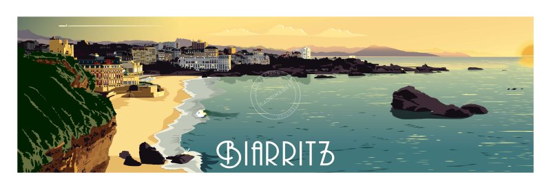Affiche Panoramique de Biarritz