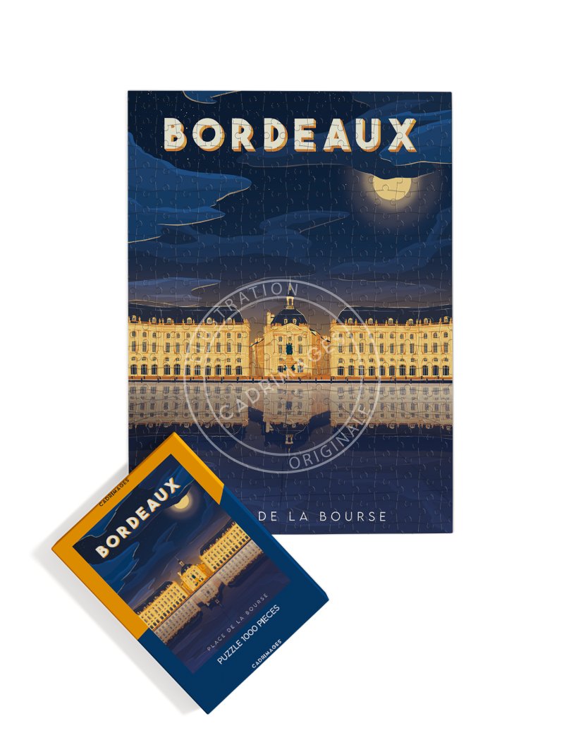 Puzzle Bordeaux bourse de nuit