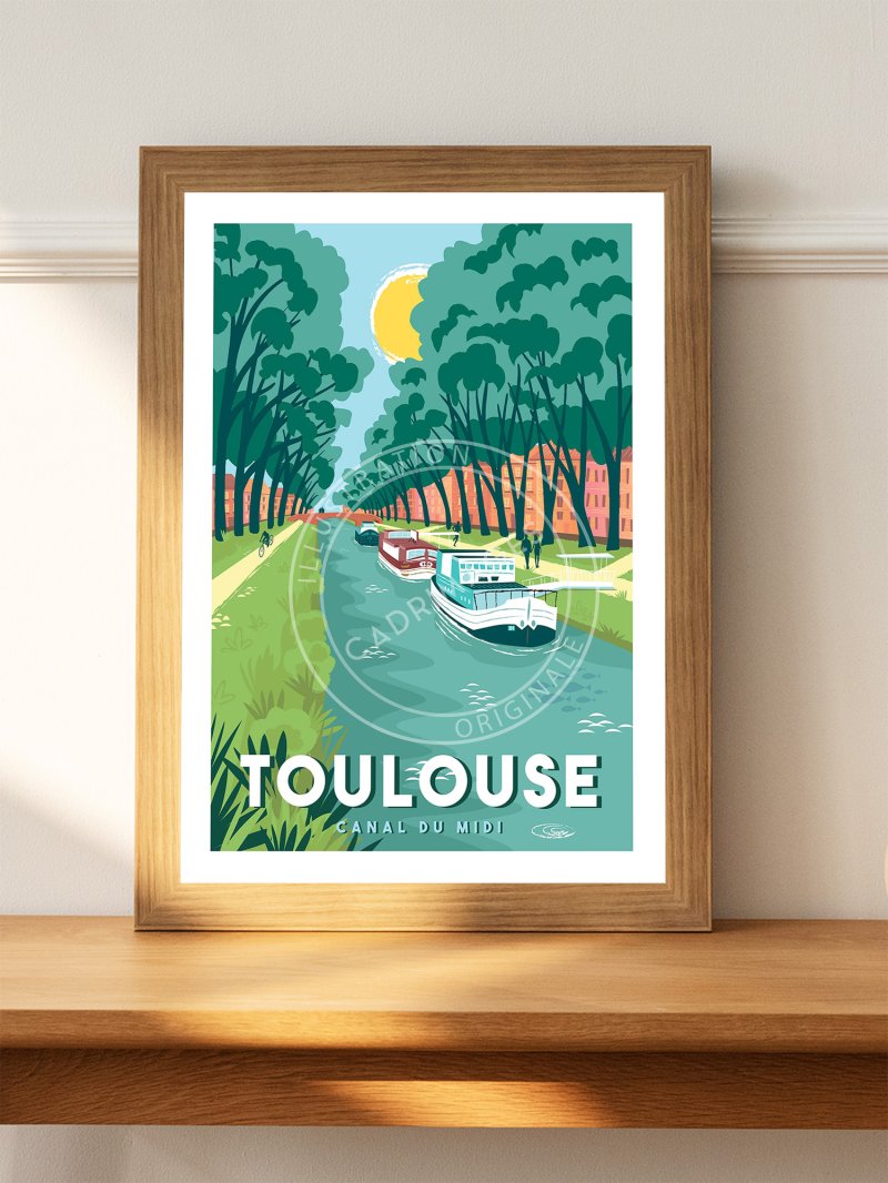Affiche Pop de Toulouse, Le Canal du Midi