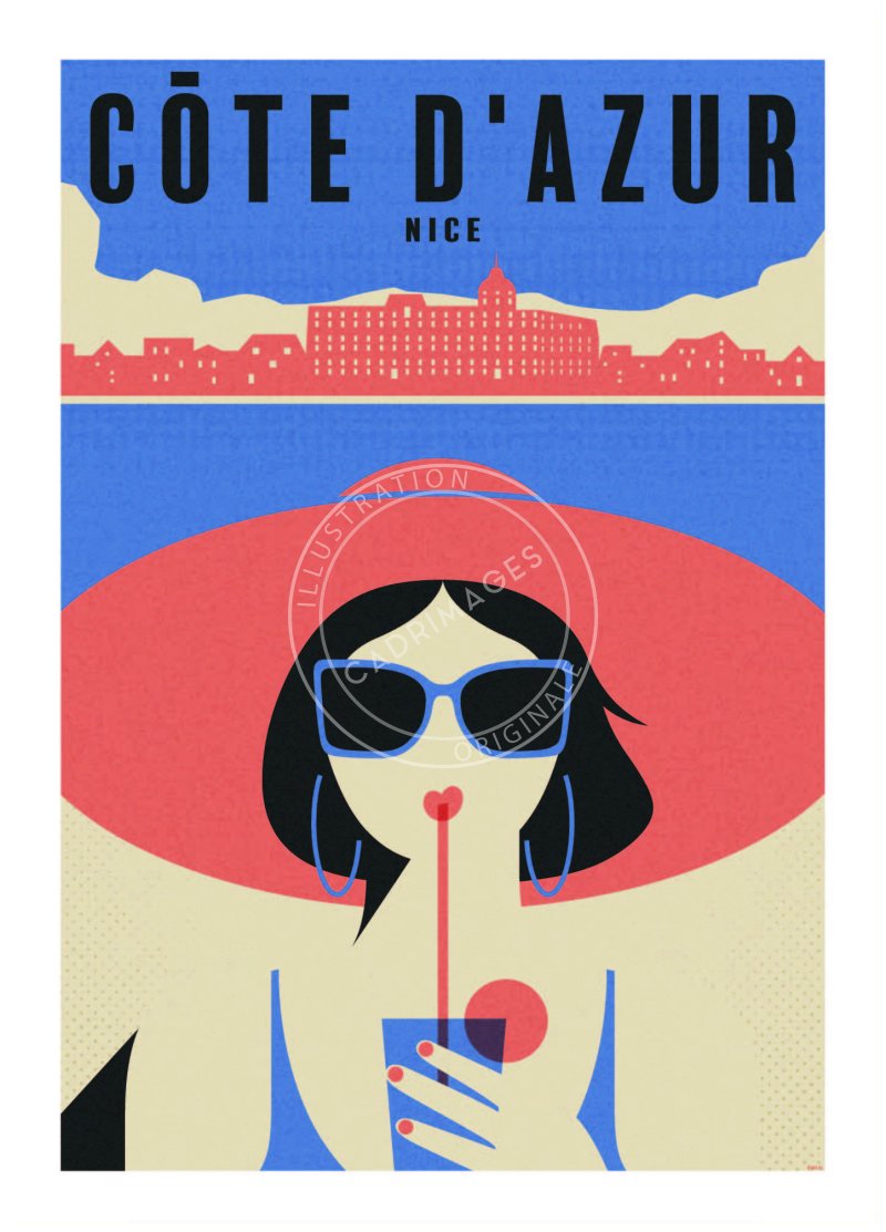 Affiche de la Côte d'Azur, Nice