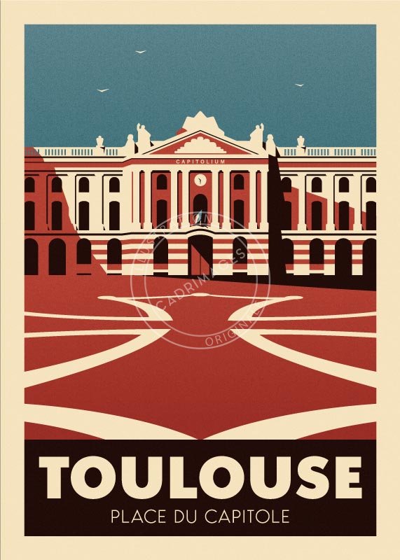 Affiche de Toulouse, le capitole by Emu