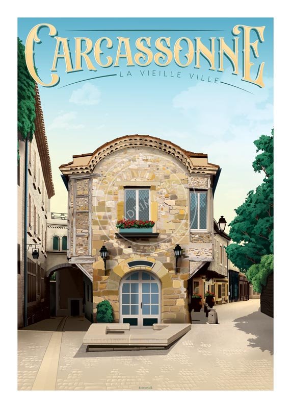 Affiche de Carcassonne, la vieille ville