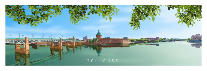 Affiche de Toulouse, Les Deux Ponts