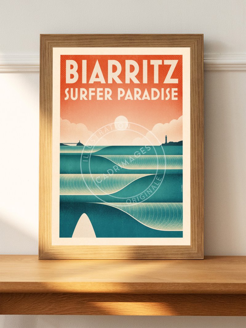 Affiche de Biarritz, Surfer Paradise