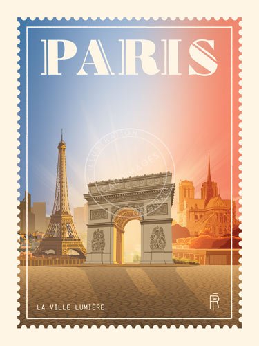 Affiche des monuments de Paris