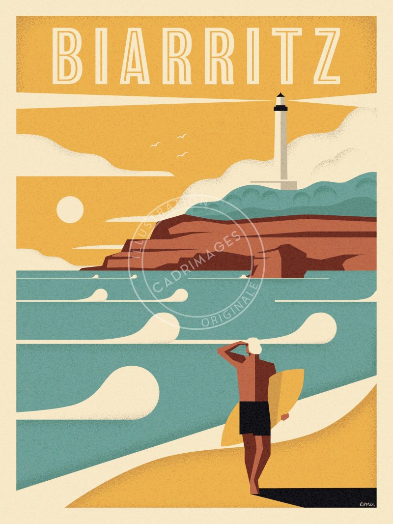 Affiche Vintage de Biarritz