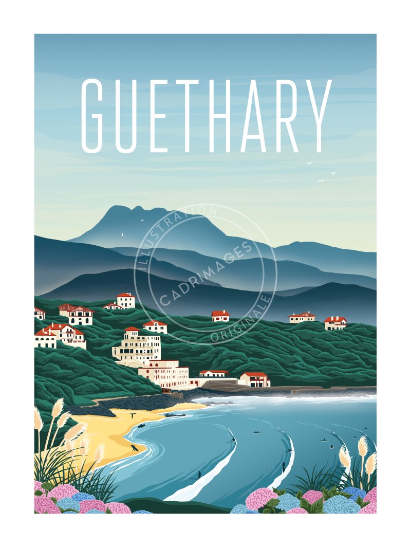 Affiche de la vue sur Guéthary