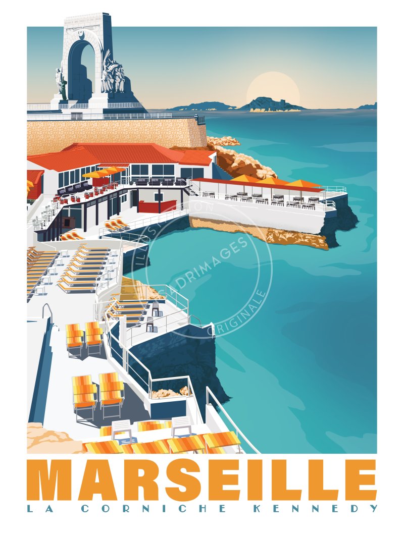 Affiche de Marseille, la Corniche