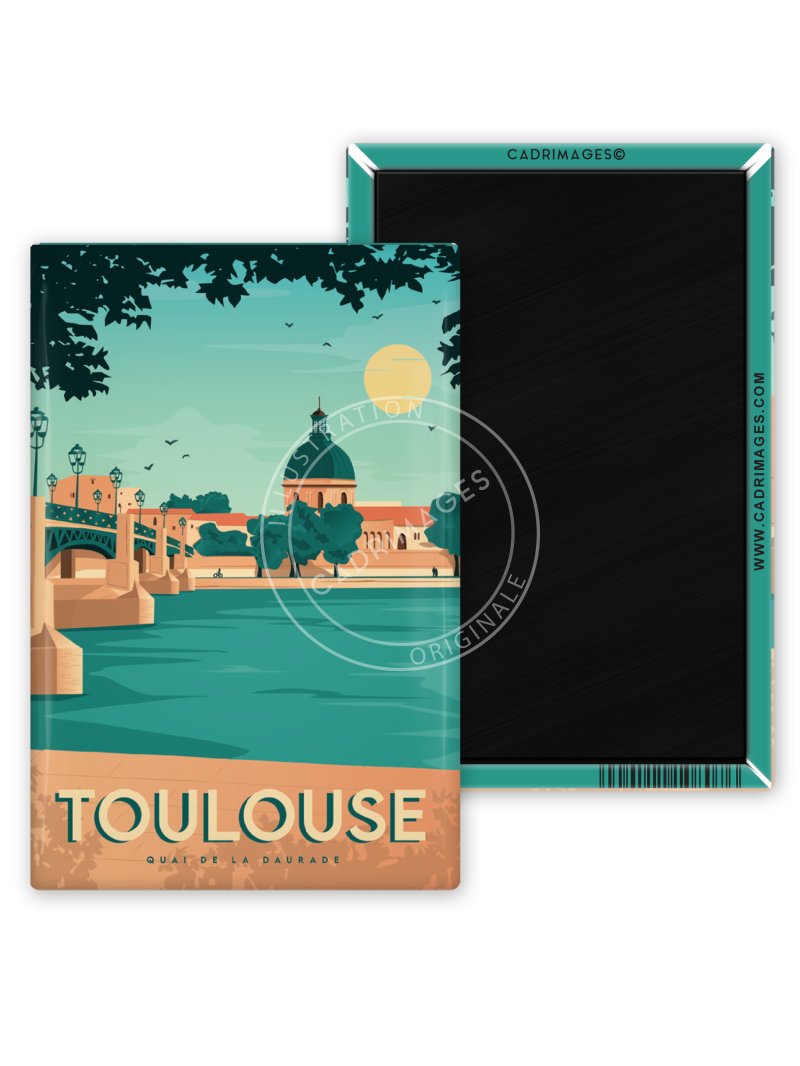 Magnet vintage de Toulouse, Quertier de la Daurade