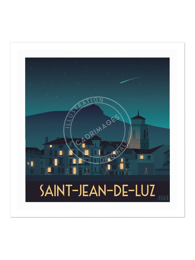 Affiche de Saint Jean de Luz, Carré