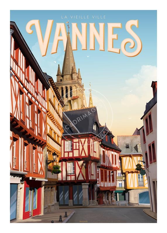 Affiche de Vannes, la vieille ville