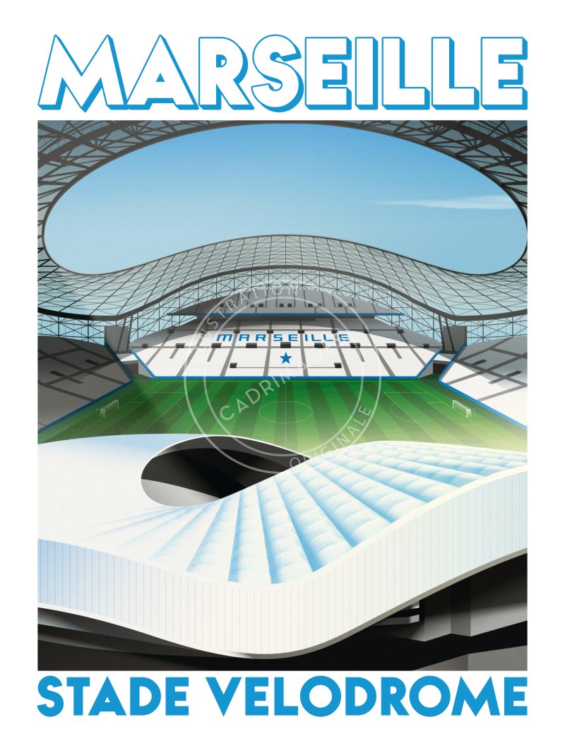 Affiche de Marseille, le vélodrome