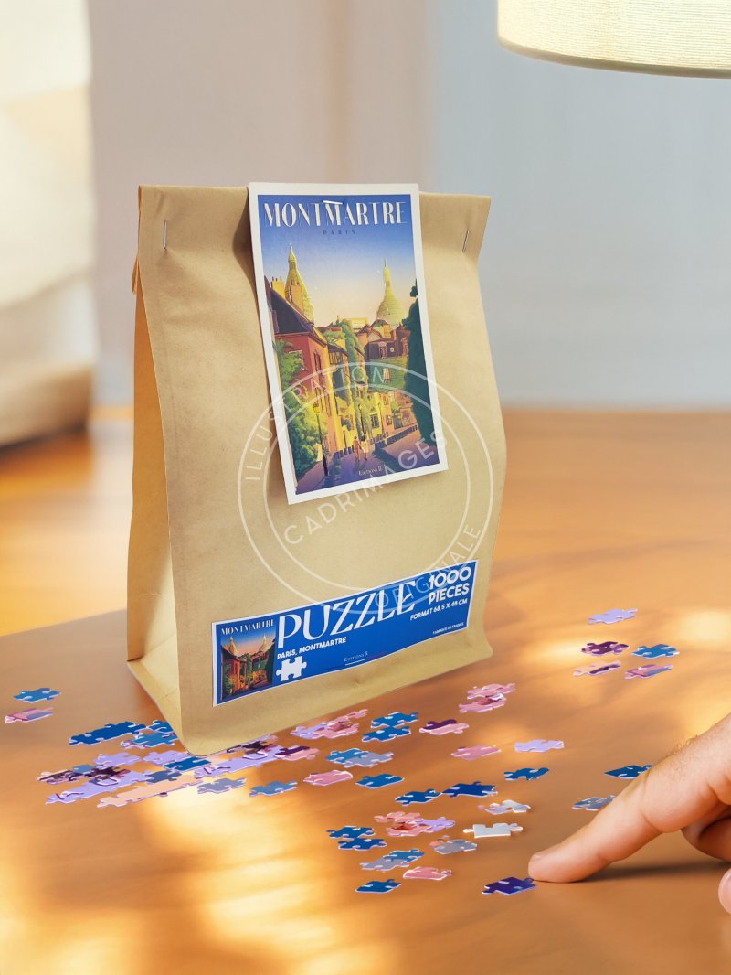 Puzzle 1000 pièces,  Montmartre