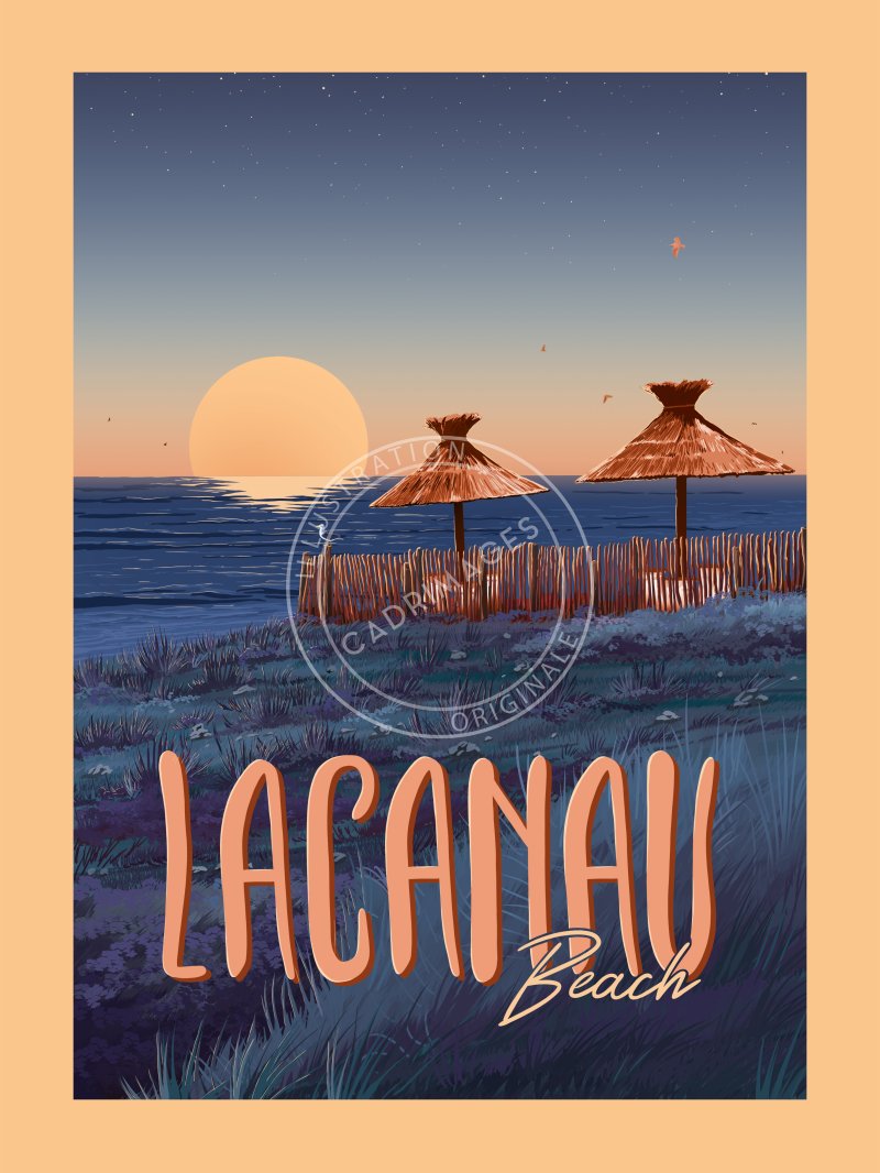 Affiche Lacanau Beach
