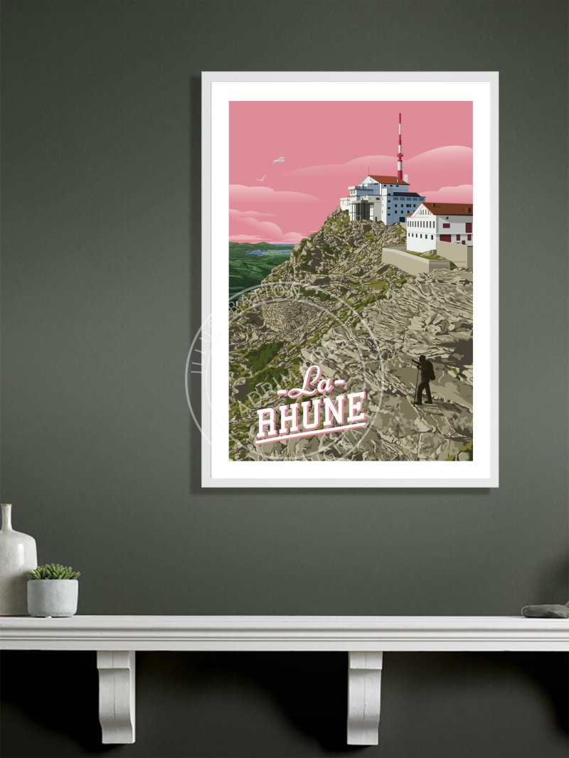 Affiche du Pays Basque, Sunset sur la Rhune