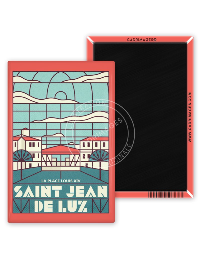 Magnet de St Jean-de-Luz, place Louis 14 Art déco