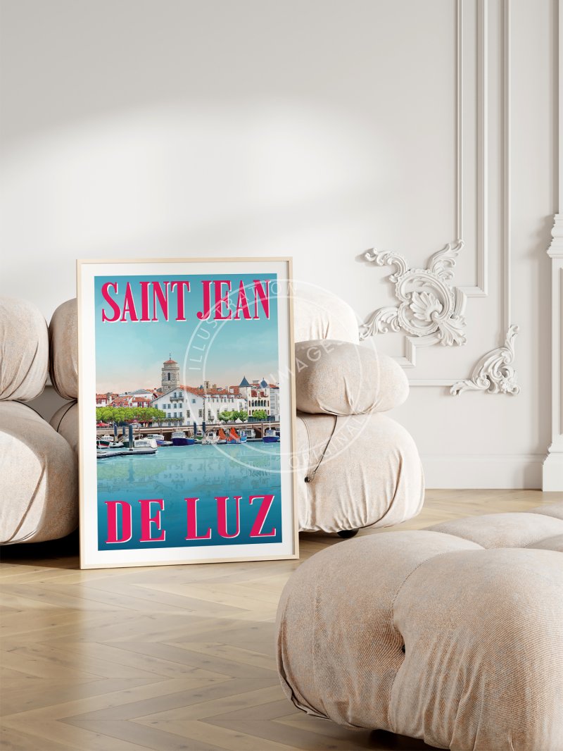 Affiche de St Jean-de-Luz, le port