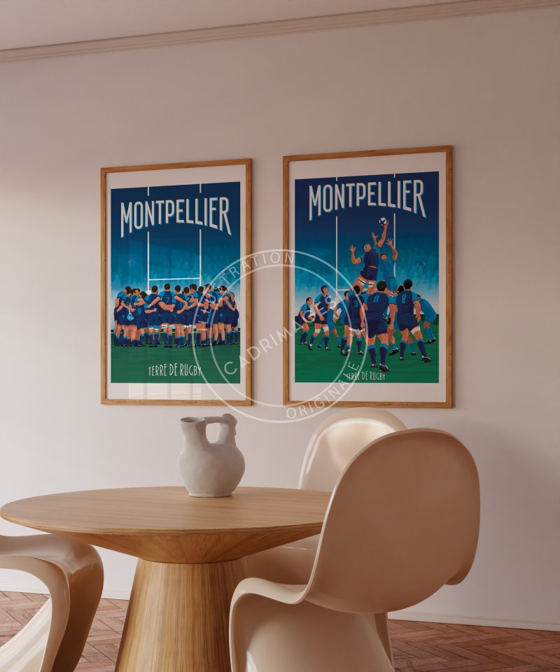 Affiche de rugby, Montpellier, la victoire
