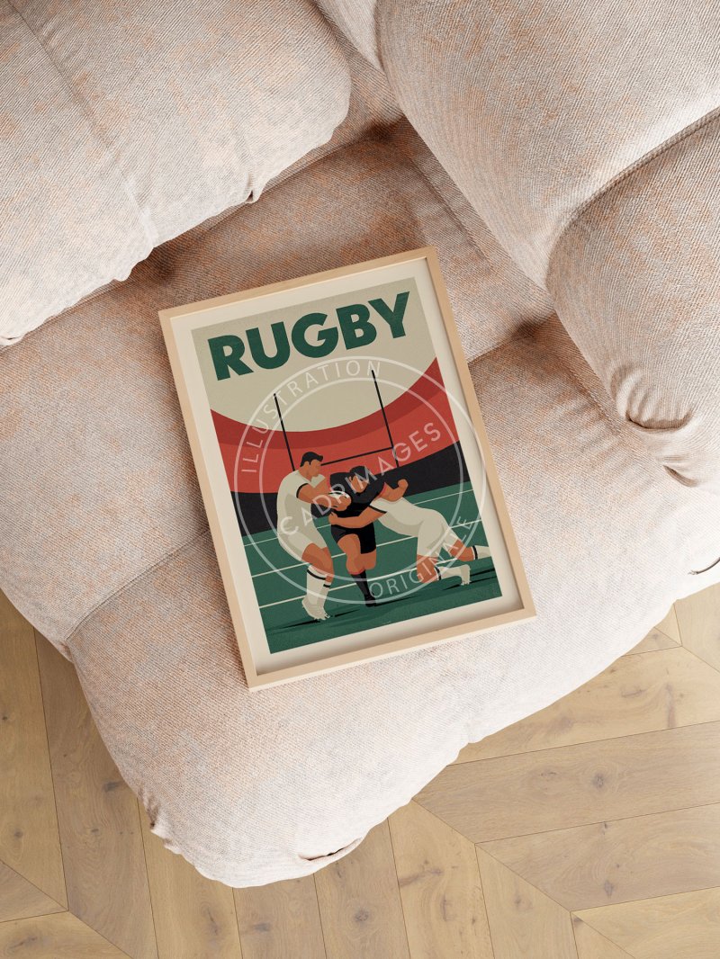 Affiche de rugby, Toulouse by Emu