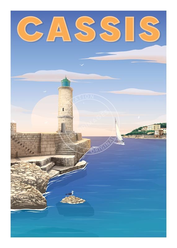 Affiche de Cassis, le phare