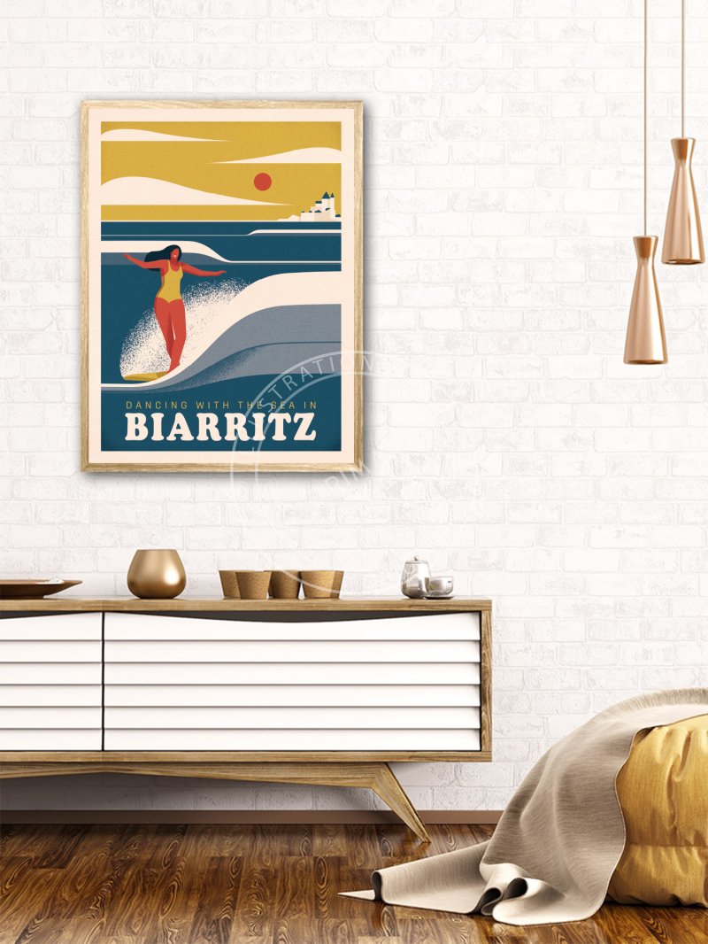 Affiche de Biarritz, Dancing with the sea