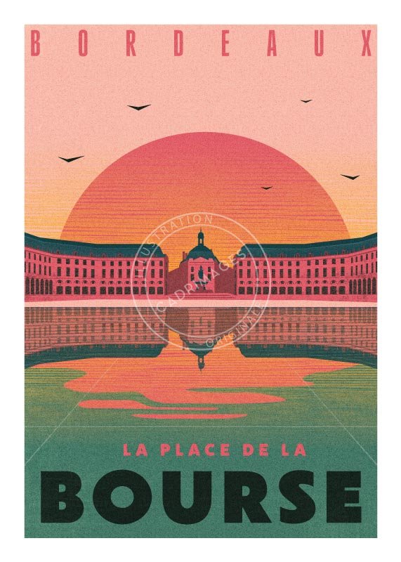 Affiche de Bordeaux, place de la Bourse